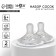 Nipple for a bottle, +6 (x) month, 2pcs., Fast stream (thick cereals), Natural, Throat 50mm