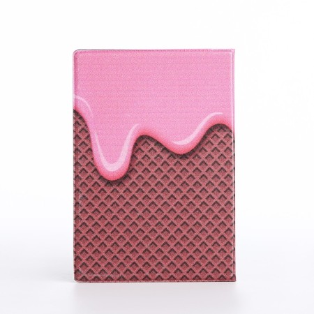 Passport cover, brown/pink color-1