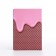 Passport cover, brown/pink color