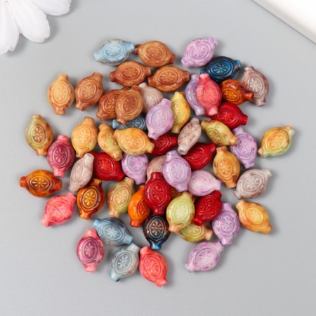 Beads for creativity plastic "Vintage. Clay flower" mix set 15 grams 0.4x0.9x1.3 cm