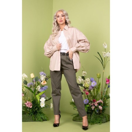 Female shirt, size 42, beige color-16