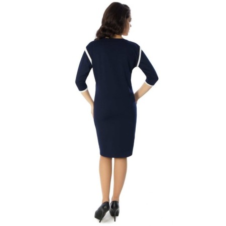Female dress, size 44, blue, white color-4