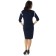 Female dress, size 44, blue, white color