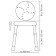 Bathroom stool with adjustable GO height, white
