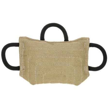 Gryzak pillow "Light", with 3 handles, jute, mix of flowers