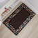 Rug Odda -dilapidated “Emma”, with a edging, 46 × 76 cm, brown color