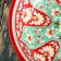 Buditsa Rishtan ceramics "Patterns", 29 cm, red
