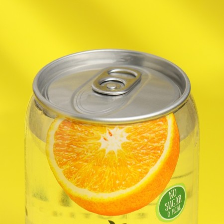 Gas carbonated water Aziano, orange, 350 ml-2