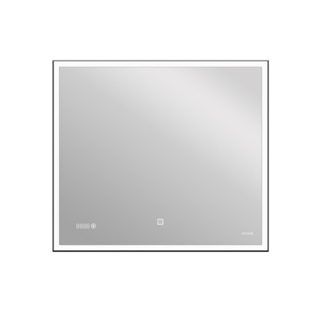 Cersanit Led 011 Design 80x70 cm mirror, backlight, clock, metal frame, rectangular