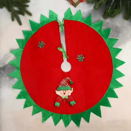 A clearing under the Christmas tree "New Year's surprises" Dwarf and snowflakes, D-60 cm, red-green-1