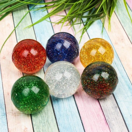 Rubber ball "shine", 4 cm, mix colors-1