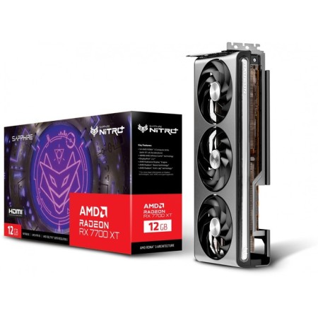 The Sapphire PCI-E 4.0 11335-02-20G NITRO+ RX 7700 XT Gaming OC AMD Radeon RX 7700XT 102933-6
