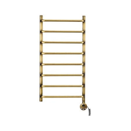 Domoterm electric heated towel rail "Stefano", 400 x 800 mm, 8 crossbars, rights, bronze