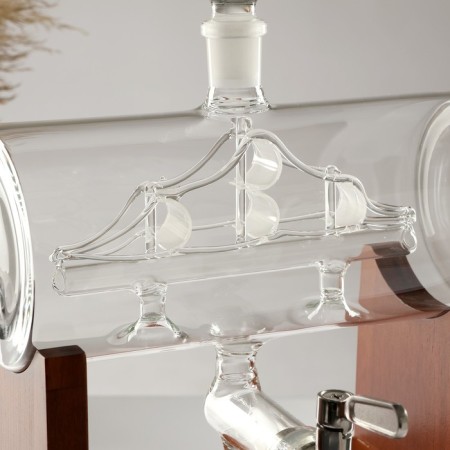 Mini -bar of a barrel, on a stand, 2 people, skeleton - 1300 ml, 330 ml, 10.5 x 23 x 36 cm-6