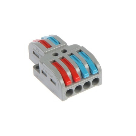 Electric terminal, 32a, 0.08-4 mm2, phase/zero, 2 input 4 conclusion, set 10 pcs