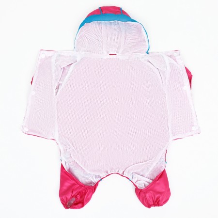 Combiason for dogs, demi -season with a bag, size M (DS 29, OG 37, Osh 27 cm), pink-11