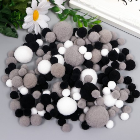 Decor for creativity "Pomponchiki. Classic" d = 1-3 cm set 135 pcs