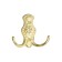 Hook furniture tundra TKD023, two -rod, gold