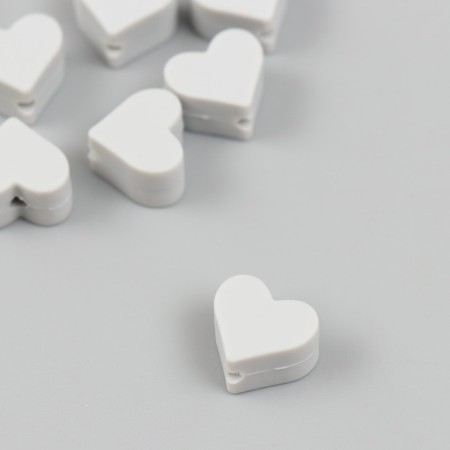 Busina silicone "heart" cold gray d = 1.4 cm