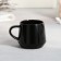 Tea couple ceramic "art", mug 130 ml, saucer 11x14.5 cm, black color