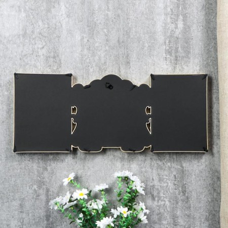 Photo frame plastic in 3 photos 10x15 cm "Frame with roses" gold 19.5x47 cm-3