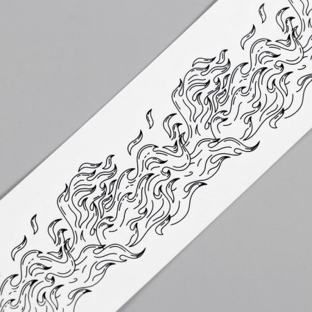 Tattoo on the body Black "Bracelet. Fire" 20x3 cm-5