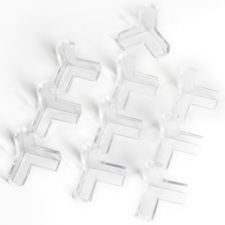 Set protective pads on corners, 10 pcs., Silicon-8