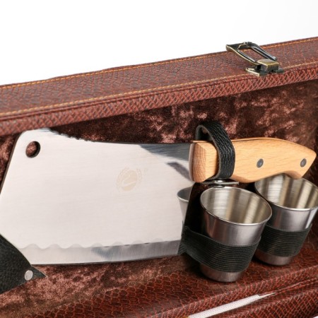 Set with shampoos Gift "Elite-M" in a box from eco-leather No. 11-5