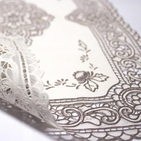 Openwork napkin Arabesque, 30 x 45 cm, beige color-4