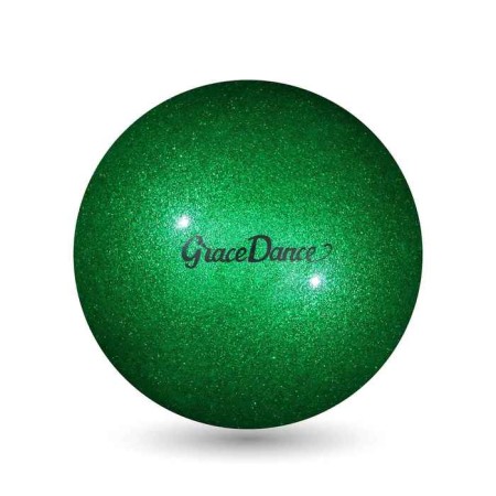 The ball for rhythmic gymnastics Grace Dance, D = 16.5 cm, emerald color with brilliance-1