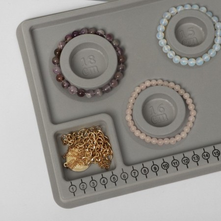 Universal organizer for jewelry "Stonefaret", 20 × 29 × 2 cm, color gray color-1