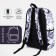 School backpack from textiles on lightning, 3 pockets, black color