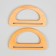 Handles for the bag wooden, 10 × 18 cm, 2 pcs, beige color
