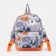 Baby backpack with zipper, external pocket, reflective strip, gray color