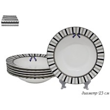 A set of deep plates Lenardi Paris, D = 23 cm, 6 pcs