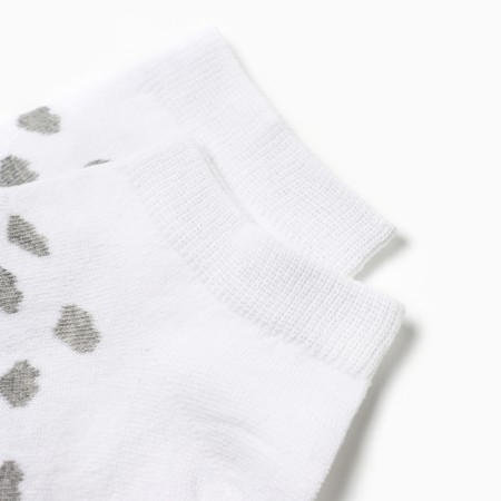 Women's socks "hearts, white color, rr 23-25-1
