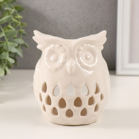 Aroma lamp ceramics "White Eagle Wheel. Droplets" 7.5x8x10 cm