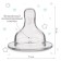 Silicone nipple on a bottle, wide throat, from 6 months, fast stream