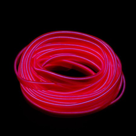 CARTAGE neon thread for lighting salon, 12 V power adapter, 7 m, pink