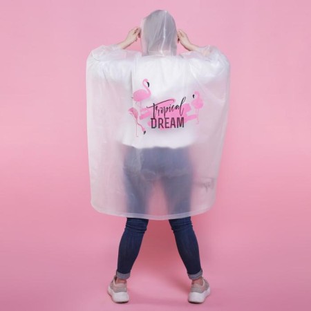 Rawland adult poncho Tropical Dream, oversize, 44-52, 97 x 120 cm, white color-3