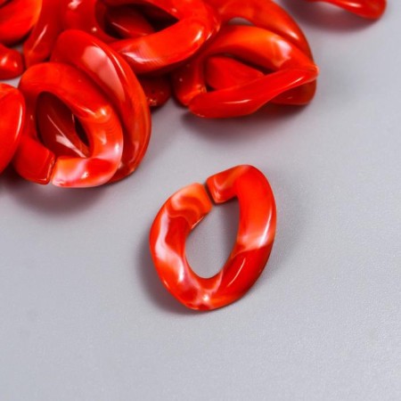 Decor for creativity plastic "Ring for the chain" Caramel set 25 pcs 2.3x1.65 cm-1