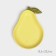 Ceramic “pear” plate, flat, yellow, 22.5 cm, 1 variety, Iran