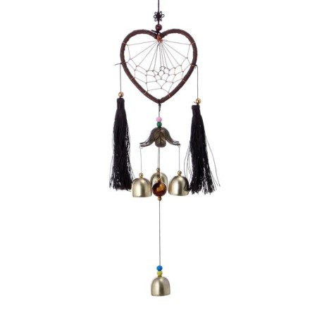 Music of winds with a catfish “Heart with brushes” 4 bells d = 10.5 length 40 cm-4