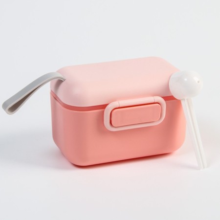 Container for storage of baby food, 400 ml., 12x8.5x7cm, pink color-1