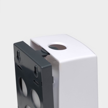 The dispenser for an antiseptic or liquid soap is mechanical, 600 ml, plastic, white color-9