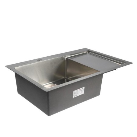 Kitchen sink Aflorn AF97851-L, Sredal, Left, S = 3.0 and 0.8 mm, 78x51x22 cm, siphon, satin-1