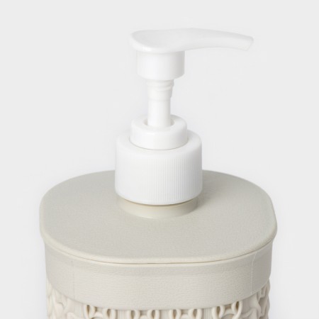 Lapal dispenser "Knitting", 500 ml, color white rattan-1