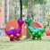 Foil ball 25 "Dinosaur Brachiosaurus", the color is green, under the air