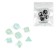 A set of cubes for D&D (Dungeons and Dragons, DND) "Game time", Series: D&D, 7 pcs, blue