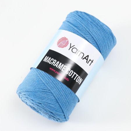 Yarn "Macrame Cotton" 20% polyester, 80% cotton 225m/250g (786 blue)-1